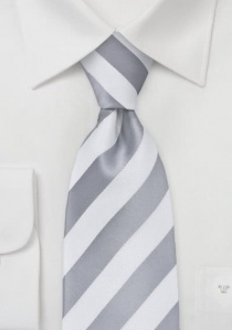Cravatta bianco argento