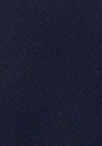 Einfarbige XXL-Seidenkrawatte mit Rippsstruktur in Navyblau