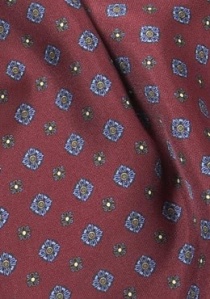 Foulard di seta ornamentale rosso bordeaux