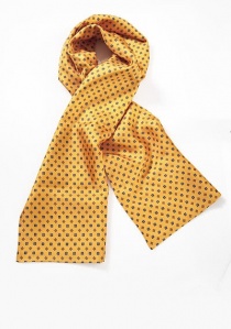 Sciarpa di seta Emblemi giallo oro doubleface