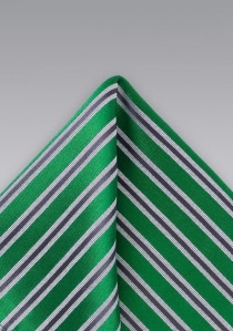 Fazzoletto da taschino verde righe