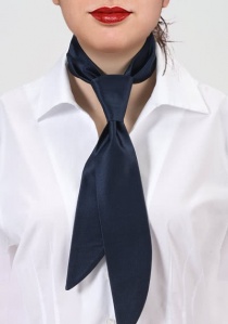 Cravatta da donna monocromatica blu navy