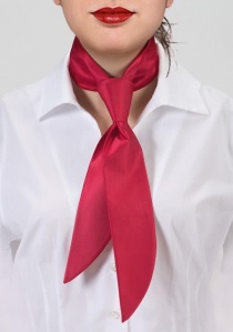 Cravatta da donna in microfibra rosso rubino