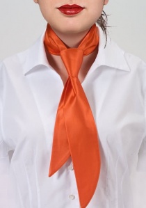 Cravatta da donna in microfibra arancione