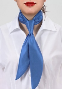 Cravatta da donna a tinta unita blu opaco