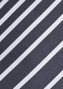 Cravatta business sottile righe grigio scuro