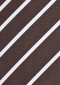 Cravatta sottile caffè righe