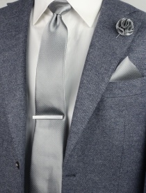Scatola regalo a pois grigio argento con cravatta,