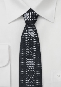 Cravatta sottile nera disegn