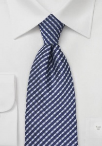 Cravatta linee quadri blu