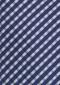 Cravatta linee quadri blu