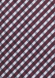 Cravatta linee quadri bordeaux