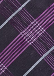 Cravatta quadri viola