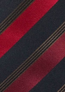 Cravatta rosso nero righe