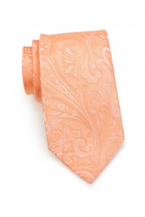 Cravatta con motivo paisley coltivato albicocca