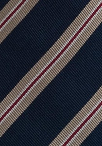 Klassische Regiments-Krawatte XXL  in Marineblau