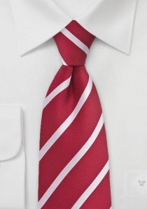Cravatta rosso righe bianche