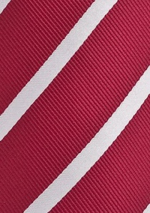 Cravatta rosso righe bianche