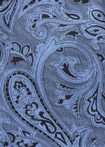 Cravatta da uomo Cultured Paisley Azzurro Nero