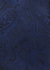 Cravatta dignitosa con motivo paisley blu scuro
