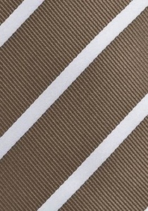 Cravatta business righe marroni bianche