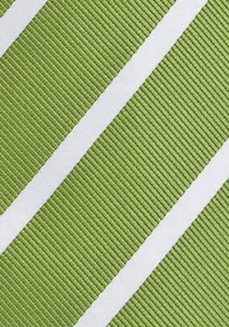 Cravatta verde chiaro righe bianche