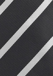 Cravatta nero righe bianche