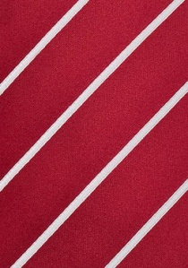 Cravatta XXL rossa righe  bianche