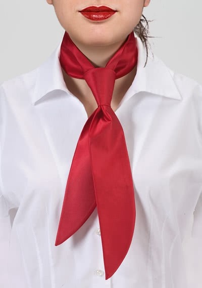 Damen-Halsbinde rot monochrom Damen-Halsbinde rot monochrom