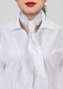 Cravatta donna bianca