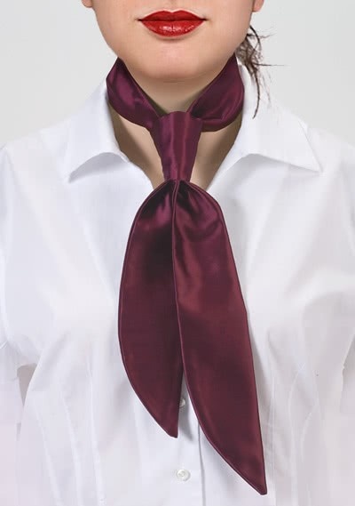 Damen-Halsbinde dunkelrot monochrom Damen-Halsbinde dunkelrot monochrom