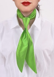 Cravatta da donna verde tinta unita