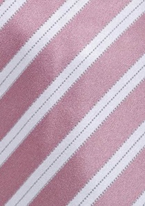 Cravatta righe rosa antico