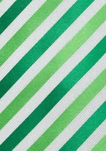 Kinder-Krawatte Mikrofaser Streifen Hellgrün Waldgrün