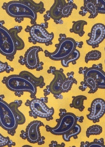Sciarpa decorativa con motivo Paisley in giallo