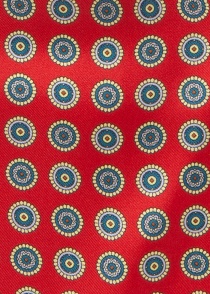 Panno decorativo rosso con disegno a cerchio