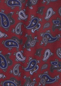 Sciarpa di seta Elegante disegno Paisley Rosso