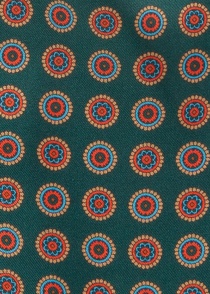 Foulard di seta ornamenti a cerchio verde