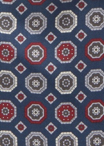 Sciarpa per cravatta con emblemi ottagonali blu