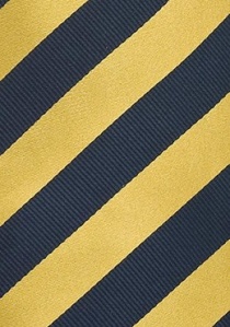 Cravatta bambino blu giallo righe