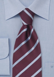 Cravatta clip righe celeste melanzana