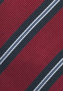 Cravatta regimental rosso blu scuro