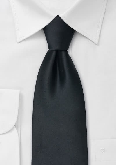 Schwarze Clipkrawatte Polyester