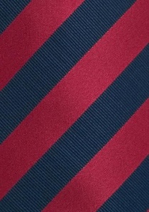 Clip-Krawatte gestreift rot navyblau