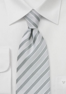 Cravatta grigio chiaro righe