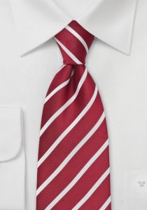 Cravatta business righe rosso ciliegia