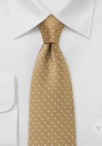Cravatta puntini beige