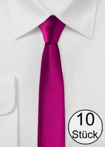 Cravatta da uomo Extra Slim Rosa - Confezione da