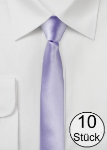 Cravatta extra stretta lilla - confezione da dieci