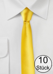 Cravatta da uomo extra stretta gialla - confezione